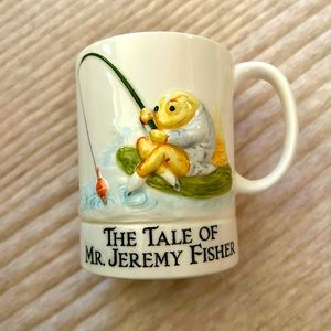 The Tale of Mr. Jeremy Fisher, F. Warne co., Schmid musical mug, somewhere over